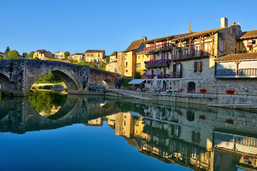 Ville de Nérac, à côté de la ville d'Agen dans le Lot-et-Garonne.